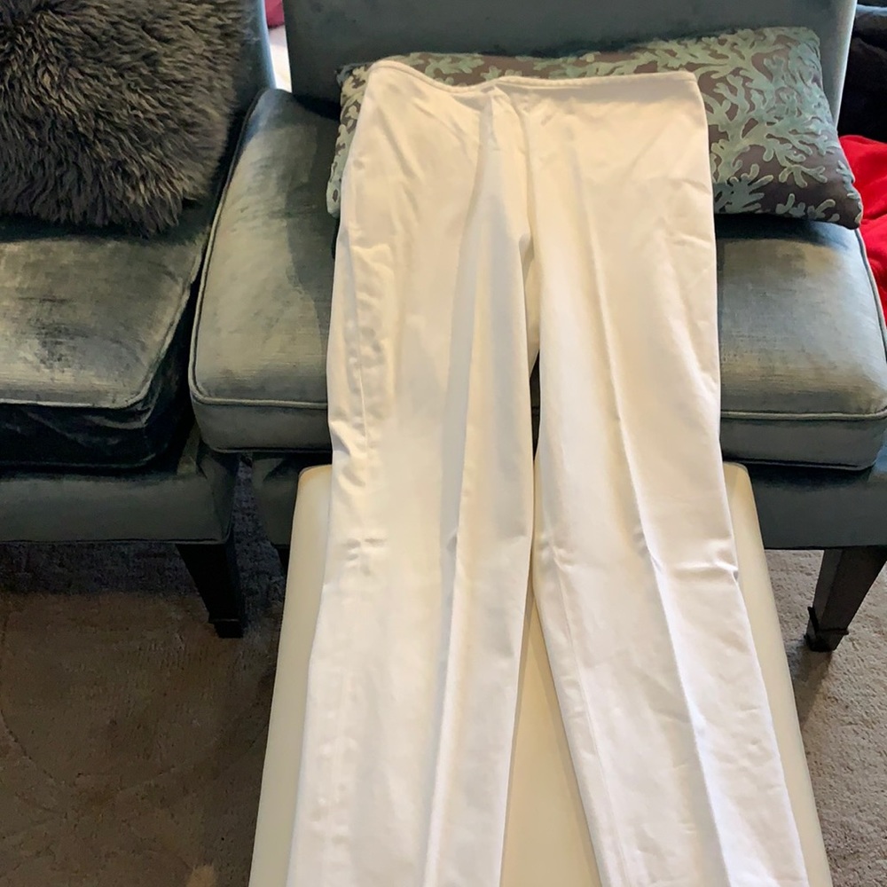 Ralph Lauren White Straight Leg Pants,sz10